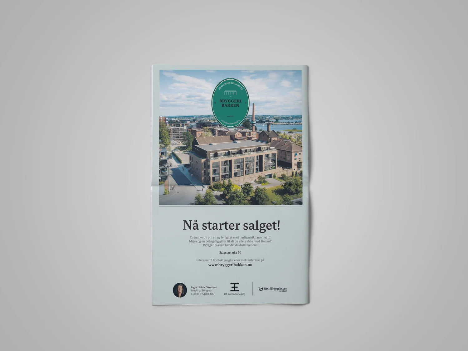 Annonser, helside avis — Bryggeribakken