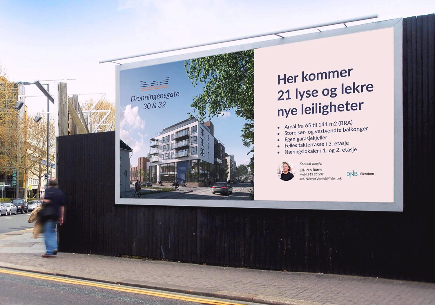 Byggeplass-skilt — Dronningens gate 30 & 32