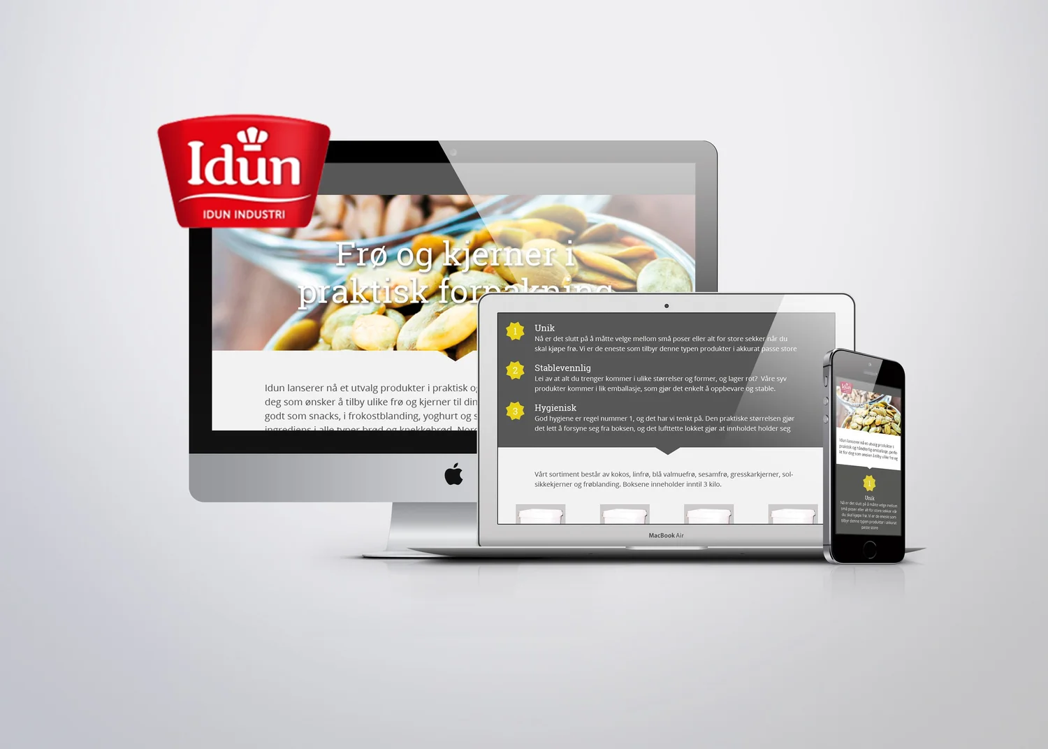 Landingssider — Idun Industri